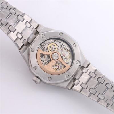 Replica Royal Oak A21j Automatic Movement Womens Watch Skeleton Dial Diamonds Case Frost Rose Gold B A29