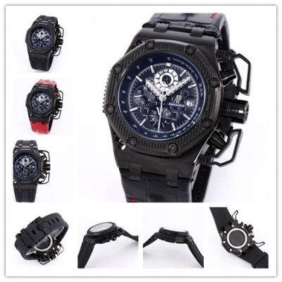 Replica Royal Oak Offshore A21j Automatic Movement Mens Watch Black Dial Leather Strap A30