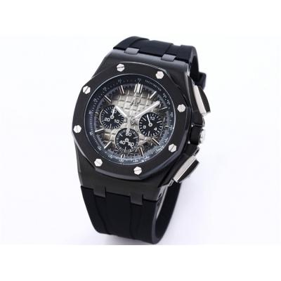 Replica Royal Oak Offshore Japan Quartz chronograph Movement Mens Watch Blue Dial Rubber Strap A A31