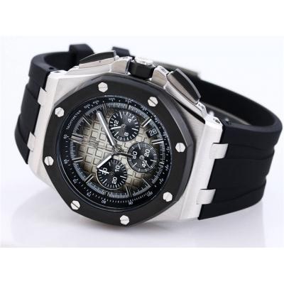 Replica Royal Oak Offshore Japan Quartz chronograph Movement Mens Watch Blue Dial Rubber Strap A A31