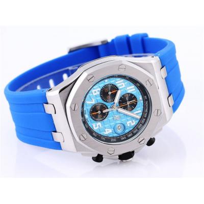 Replica Royal Oak Offshore Japan Quartz chronograph Movement Mens Watch Green Dial Rubber Strap A34