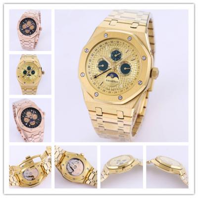 Replica Royal Oak A21j Automatic Movement Mens Watch Gold Dial Yellow Gold B A36