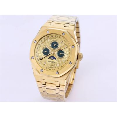 Replica Royal Oak A21j Automatic Movement Mens Watch Gold Dial Yellow Gold B A36