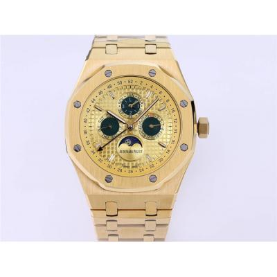 Replica Royal Oak A21j Automatic Movement Mens Watch Gold Dial Yellow Gold B A36