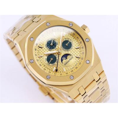 Replica Royal Oak A21j Automatic Movement Mens Watch Gold Dial Yellow Gold B A36