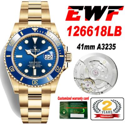 EWF Submariner 41 126618LB A3235 Automatic Mens Wa...