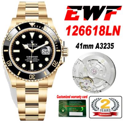 EWF Submariner 41 126618LN A3235 Automatic Mens Wa...