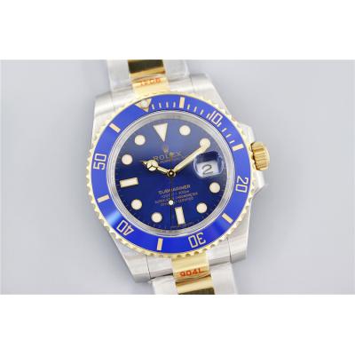 EWF Submariner 40 116613LB A3135 Automatic Mens Watch TT YG Ceramic Blue Dial 904L OysterSteel Bracelet Best Edition