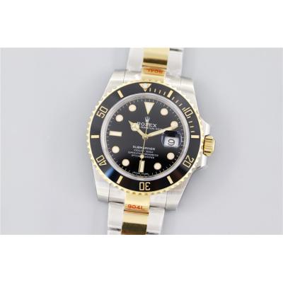 EWF Submariner 40 116613LB A3135 Automatic Mens Watch TT YG Ceramic Black Dial 904L OysterSteel Bracelet Best Edition