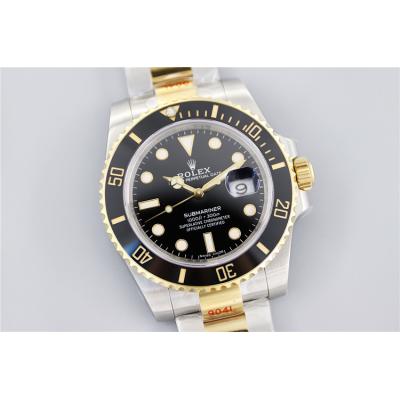 EWF Submariner 40 116613LB A3135 Automatic Mens Watch TT YG Ceramic Black Dial 904L OysterSteel Bracelet Best Edition