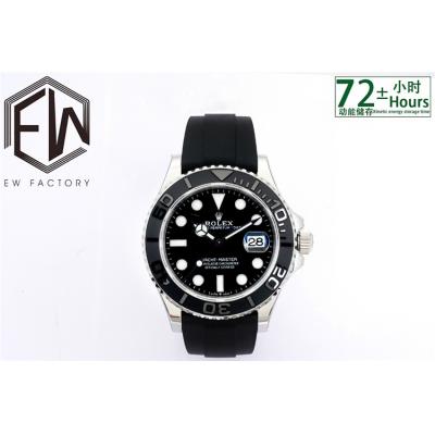 EWF Yacht-Master 40 126655 A3235 Automatic Mens Watch Black Dial Oysterflex Rubber Strap Best Edition