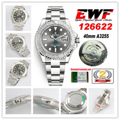 EWF Yacht-Master 40 126622 A3235 Automatic Mens Watch Gray Dial OysterSteel Bracelet Best Edition