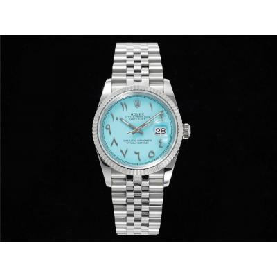 Datejust 36 126234 A3235 Automatic Unisex Watch Best Edition DIWF Tiffany Blue Arabic Dial 904L Jubilee SS Bracelet