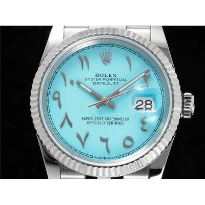 Datejust 36 126234 A3235 Automatic Unisex Watch Best Edition DIWF Tiffany Blue Arabic Dial 904L Jubilee SS Bracelet