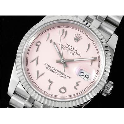 Datejust 36 126234 A3235 Automatic Unisex Watch Best Edition DIWF Pink Arabic Script Dial 904L Jubilee Steel Bracelet