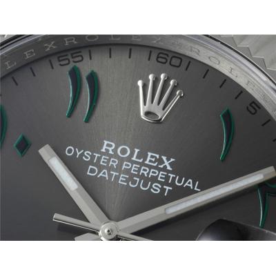 Datejust 41 126334 A3235 Automatic Mens Watch Best Edition DIWF Gray Green Arabic Script Dial 904L Jubilee SS Bracelet