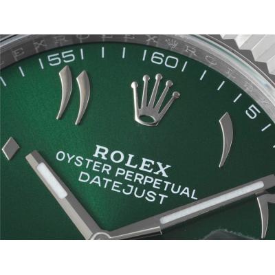 Datejust 41 126334 A3235 Automatic Mens Watch Best Edition DIWF Green Arabic Script Dial 904L Jubilee Steel Bracelet