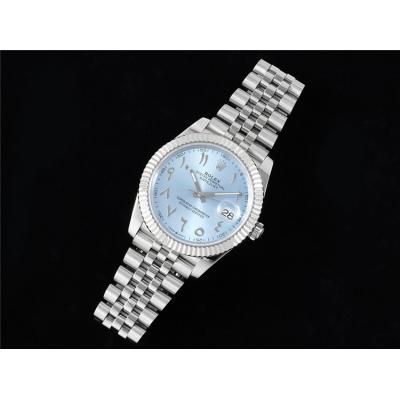 Datejust 41 126334 A3235 Automatic Mens Watch Best Edition DIWF Ice Blue Arabic Script Dial 904L Jubilee Steel Bracelet