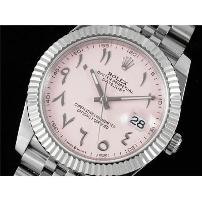 Datejust 41 126334 A3235 Automatic Mens Watch Best Edition DIWF Pink Arabic Script Dial 904L Jubilee Steel Bracelet