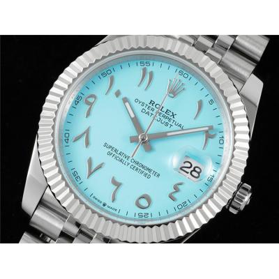 Datejust 41 126334 A3235 Automatic Mens Watch Best Edition DIWF Tiffany Blue Arabic Script Dial 904L Jubilee SS Bracelet