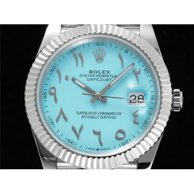 Datejust 41 126334 A3235 Automatic Mens Watch Best Edition DIWF Tiffany Blue Arabic Script Dial 904L Jubilee SS Bracelet