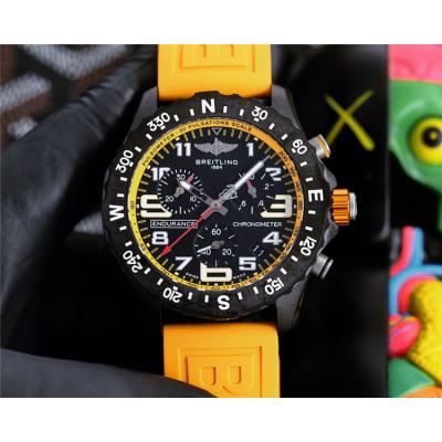 Replica Professional Japan Quartz Chronograph Movement Mens Watch Black Dial Rubber Strap A C133