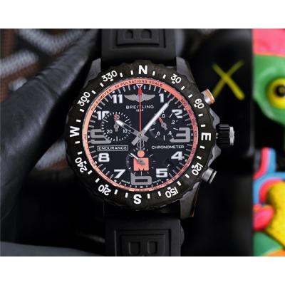 Replica Professional Japan Quartz Chronograph Movement Mens Watch Black Dial Rubber Strap A C133