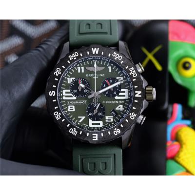 Replica Professional Japan Quartz Chronograph Movement Mens Watch Black Dial Rubber Strap A C133