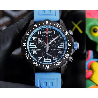 Replica Professional Japan Quartz Chronograph Movement Mens Watch Black Dial Rubber Strap B C133