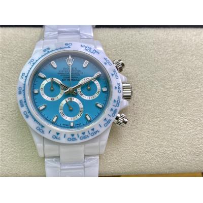 AET Remould Abu Dhabi SA4130 Automatic Chronograph Unisex Watch Best Edition DIWF Real Ceramic Tiffany Blue Dial