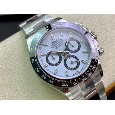 Daytona 116500 SA4130 Automatic Chronograph Mens Watch Best Edion CLEAN V3 Pamda Ceramic White Dial 904L SS Bracelet