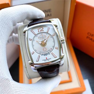 Replica Tonda A2813 Automatic Movement Mens Watch White Dial Leather Strap A E63