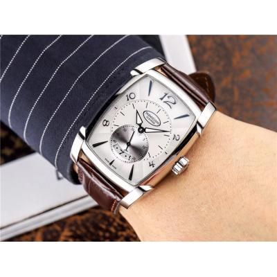 Replica Kalpa A2813 Automatic Movement Mens Watch Silver Dial Leather Strap E64