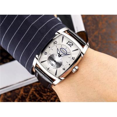 Replica Kalpa A2813 Automatic Movement Mens Watch Silver Dial Leather Strap E64