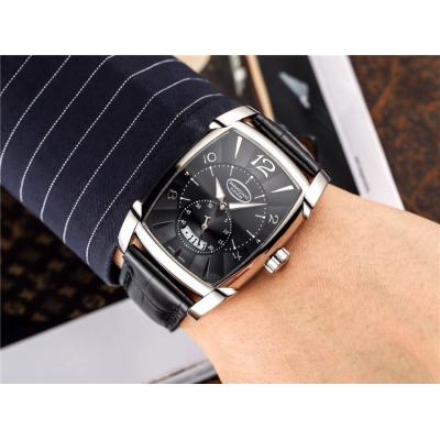 Replica Kalpa A2813 Automatic Movement Mens Watch Silver Dial Leather Strap E64