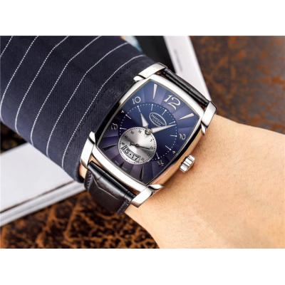 Replica Kalpa A2813 Automatic Movement Mens Watch Silver Dial Leather Strap E64