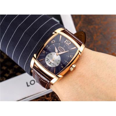 Replica Kalpa A2813 Automatic Movement Mens Watch Silver Dial Leather Strap E64