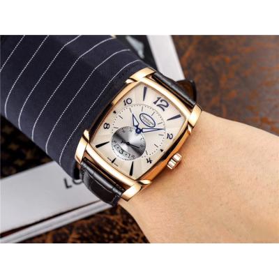 Replica Kalpa A2813 Automatic Movement Mens Watch Silver Dial Leather Strap E64