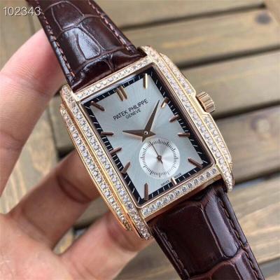 Replica Gondolo A21j Automatic Movement Mens Watch Black Dial Diamonds Case Leather Strap A E03