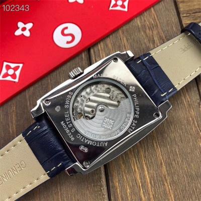 Replica Gondolo A21j Automatic Movement Mens Watch Black Dial Diamonds Case Leather Strap A E03