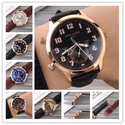 Replica Grand Complications A21j Automatic Movement Mens Watch Black Dial Leather Strap A E04