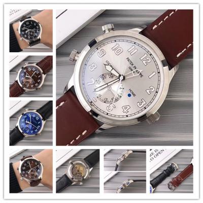 Replica Grand Complications A21j Automatic Movement Mens Watch Silver Dial Leather Strap B E04