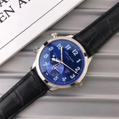 Replica Grand Complications A21j Automatic Movement Mens Watch Silver Dial Leather Strap B E04