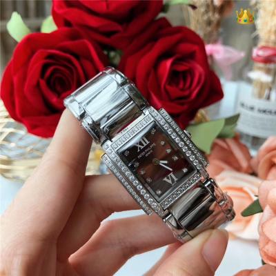 Replica Twenty~4 Swiss Quartz Movement Womens Watch Black Dial Diamonds Case Stainless Steel E06