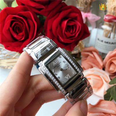 Replica Twenty~4 Swiss Quartz Movement Womens Watch Black Dial Diamonds Case Rose Gold E07