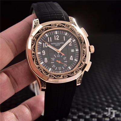 Replica Aquanau Japan VK Quartz Chronograph Movement Mens Watch Black Dial Rubber Strap C E08