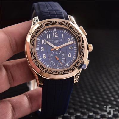 Replica Aquanau Japan VK Quartz Chronograph Movement Mens Watch Black Dial Rubber Strap C E08