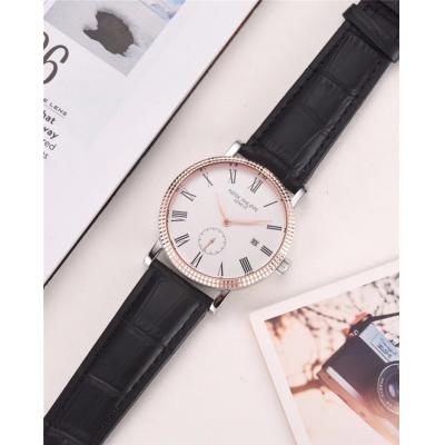 Replica Calatrava A21j Automatic Movement Mens Watch Black Dial Leather Strap B E11