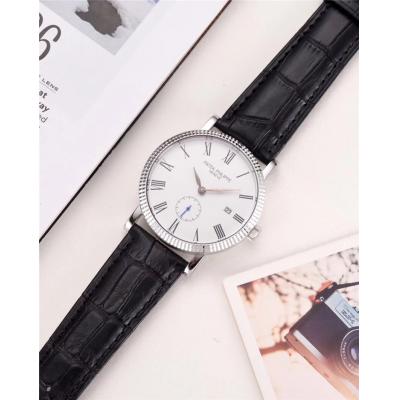 Replica Calatrava A21j Automatic Movement Mens Watch Black Dial Leather Strap B E11