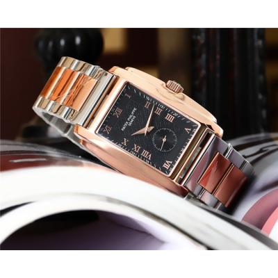 Replica Gondolo A21j Automatic Movement Mens Watch Black Dial Two Tone Rose Gold B E13